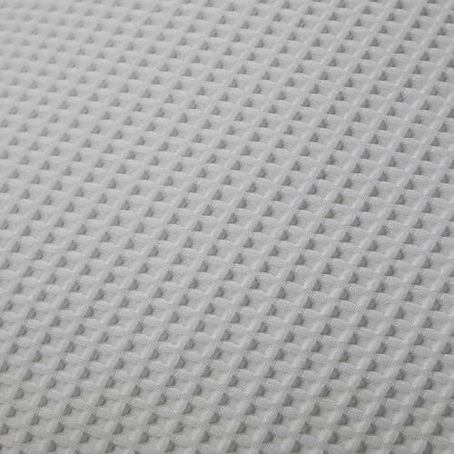 Serene - White Waffle Duvet Cover - Double Bedding Size (200 x 200cm) - Soft Touch - Luxury White Bedding - Grid Pattern Textured Duvet Cover in White - Puckered Bedding - Lindly Collection thumbnail 3
