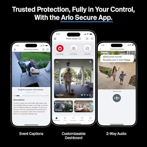 Arlo Video Doorbell 2K (2nd Gen, Latest Release), Wireless or Wired, Package Detection, Person & Vehicle Recognition, 1-Month Secure Plan, 2-Way Audio, Night Vision, Head to Toe Video View thumbnail 7
