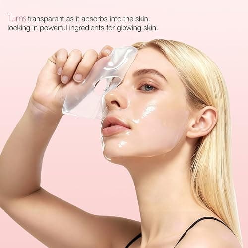 Yargkos 8 Pcs Collagen Facial Mask, Real Deep Hydrogel Face Sheet Mask Skincare, Moisturizing Hydrating Jelly Gel Mask, Elasticity Improvement, Pore Minimizing, Self Care Gifts for Women thumbnail 4