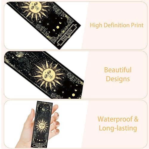 100 Pcs Gothic Tarot Bookmarks Bulk, Dark Academia Witchy Book Marks for Reading, Skeleton Paper Page Markers, Bookish Gifts for Reading Women Book Lovers Men, Dark Romance Merch thumbnail 3