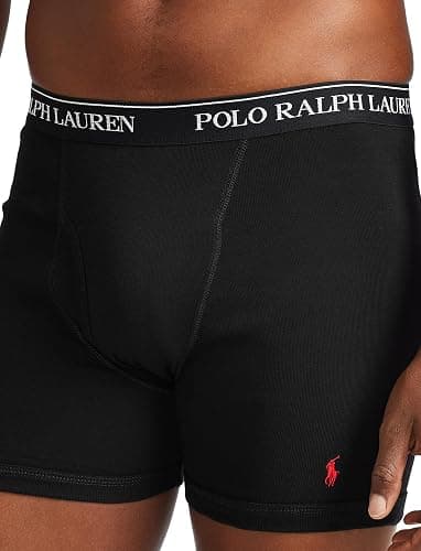 POLO RALPH LAUREN Men's Classic Fit Cotton Boxer Briefs, Trunks & Long Leg Available, 3-Pack thumbnail 4