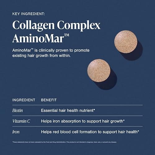 Viviscal Hair Growth Supplements For Women For Thicker, Fuller Hair, Nourishes Thinning & Loss, With Proprietary Collagen Complex, 60 Tablets, 1 Month Supply thumbnail 6