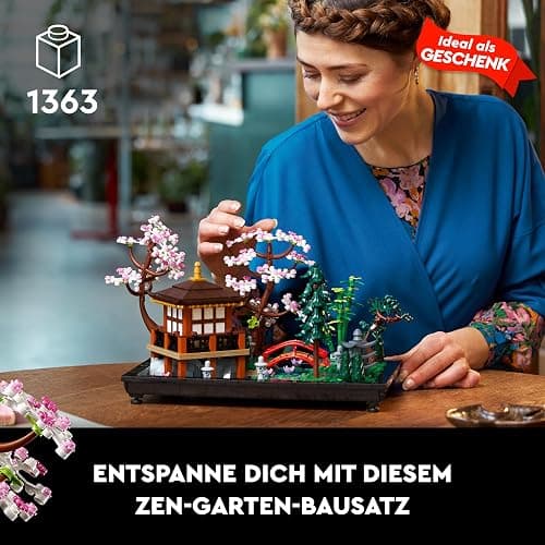 LEGO 10315 Icons Garten der Stille, botanical Zen-Garten-Set für Erwachsene mit Lotusblumen, anpassbare Schreibtisch-Dekoration, inspiriert von Japan, achtsames Geschenk für Frauen und Männer thumbnail 4