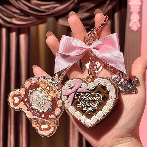 Flower Knows The Sweetie Bear Collection Setting Powder,Cute Bag Charms Purse Keychain,Makeup & Setting Compact and Puff Pressed Powder,Pore Blurring Backed,Gift for Women,0.09 Oz(01 Cocoa) thumbnail 6