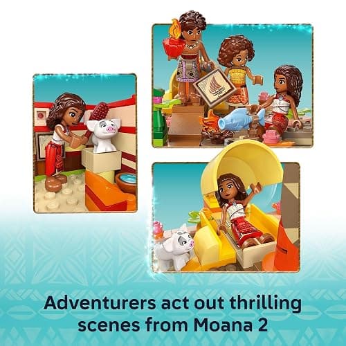 LEGO Disney Moana's Adventure Canoe Building Toy Set - Pretend Play Toy Boat for Kids, Girls & Boys, Ages 6+ - Disney Gift Idea for Fans of Moana - 43270 thumbnail 3
