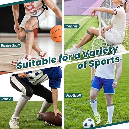 Aolabela 2PCS Patellar Tendon Knee Strap Knee Band for Knee Pain Relief Patella Knee Band for Basketball Running Sports Breathable Patellar Tendon Support Strap thumbnail 6