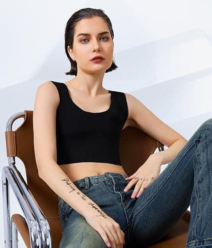 LEINIDINA Chest Binder for Transgender FTM Elastic Band Crew Neck Pullover Binder Bra Tank Top thumbnail 5
