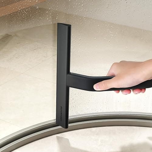 dancemoon JustHang Shower Squeegee for Glass Doors, All-One-Piece Silicone with Built-in Hook Design for Easy Hanging, Household Window Mirror Squeegee for Bathroom, Glass, Kitchen, Tile Wall, Car thumbnail 9
