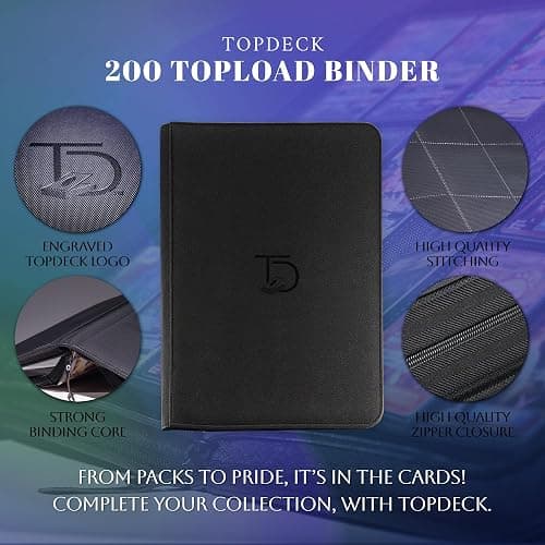 TopDeck 200 TopLoader Binder - 9 Pocket Card Binder Album - TCG Secure Storage Sleeves - Compatible with Yugioh, Magic the Gathering, Pokemon and More - Trading and Sports Card Holder thumbnail 3
