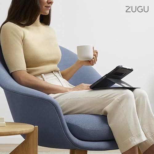 ZUGU CASE for iPad Air 11 (M3 2025 / M2 2024) iPad Air 4 & 5 10.9 Inch (2020/2022) - Protective, Ultra Thin, Magnetic Stand, Sleep/Wake Cover with Apple Pencil Charging & Storage - Black thumbnail 6