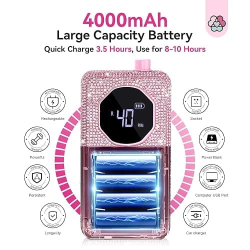 SAVILAND Professional Nail Drill 40000 RPM: Portable Diamond Nail Drill Kit Rechargeable 4000 mAh Electric Nail File for Thick Acrylic Nails with Ceramic Nail D rill Bits Sanding Bands Nail Tech Salon thumbnail 5