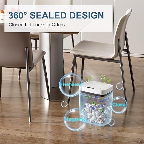 Vanpopubs 2 Pack 2.7 Gal Bathroom Trash Can with Lid, Automatic Trash Can Small Smart Garbage Can Touchless, Slim Motion Sensor Waterproof Plastic Trash Bins for Bedroom Office Kitchen Toilet thumbnail 6