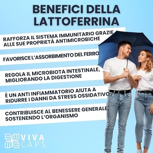Integratore difese Immunitarie adulti 120cps due al giorno, Integratore sistema immunitario con Echinacea Forte, Lattoferrina, Vitamina C, Zinco, Vitamina D - Made In Italy thumbnail 3