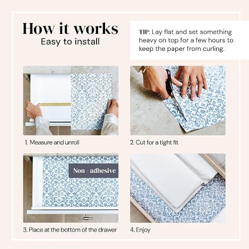 Elodie Essentials 6 Scented Drawer Liners for Closet Shelves - 14" x 19.5", English Lavender - Non Adhesive Shelf Paper, Lavender Scented Drawer Liners for Bedroom Dresser, Home Gift thumbnail 8