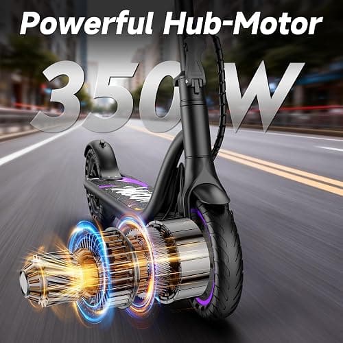 VOLPAM Electric Scooter with 8.5"/10" Solid Tire, 350W/500W Powerful Motor & 19/22 MPH Top Speed, 16-28 Miles Long Range, Folding E Scooter Choice thumbnail 4