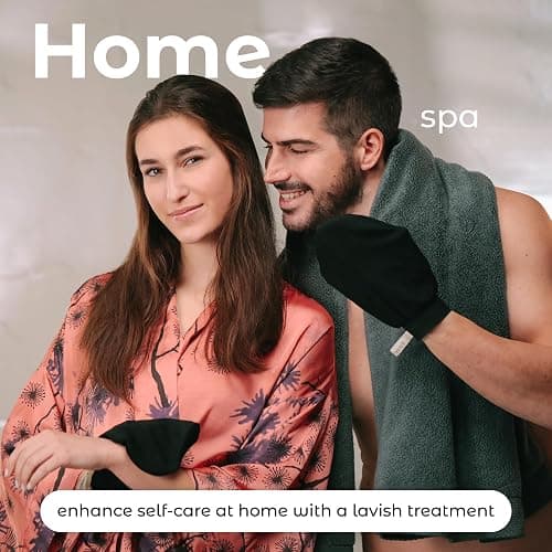 MainBasics Exfoliating Gloves for Shower – Korean Body Scrub Mitts for Dead Skin, Deep Cleansing, Spray Tan Prep & KP Treatment (2 Pack) thumbnail 8