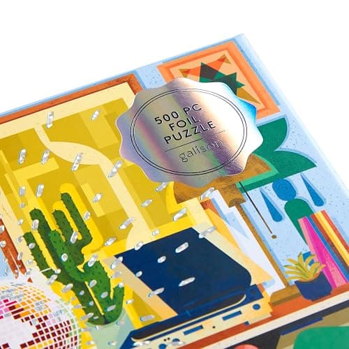 Galison Disco Life – 500 Piece Foil Jigsaw Puzzle Featuring Beautiful Artwork of Disco Ball Inspired Still Life thumbnail 5