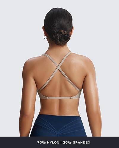 Aoxjox Women's Workout Sports Bras Fitness Sienna Low Impact Bra Yoga Crop Tank thumbnail 5