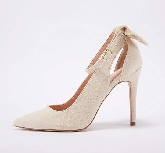 Fashare Womens High Heels Bow Tie Back Sexy Stiletto Ankle Strap Wedding Dress Pumps Shoes thumbnail 5