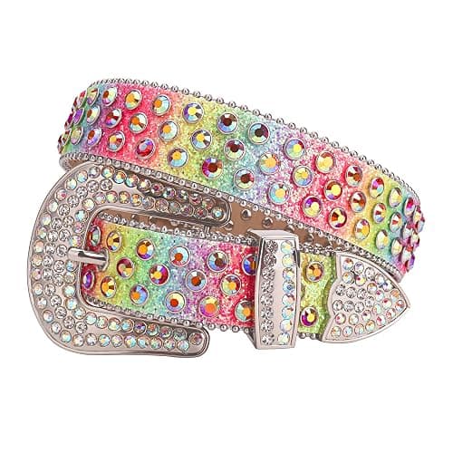 TINIDI Luxury Strap Men Women Rhinestones Belt Western Bling Bling Crystal Diamond Studded Belts - Image 1