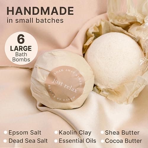 Bath Bombs Gift Set, USA Made with Organic & Natural Ingredients, Christmas Stocking Stuffers for Women & Men, Relaxing Spa Gifts, Wife Stocking Stuffers thumbnail 4