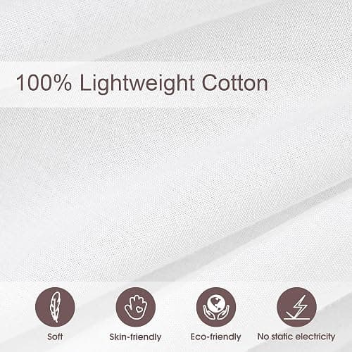 Vlocemon 100% Lightweight Cotton Ruffled Throw Plillow Shams, Euro Size 26" × 26", Crochet Edge Lace Square Cushion Cover, Throw Pillow Covers, Set of 2, for Bed, Sofa, Couch (White, 26" × 26") thumbnail 6