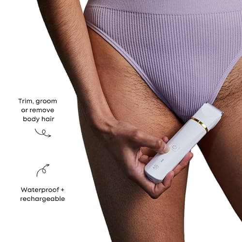 Bushbalm Body Hair Trimmer for Women - Francesca Trimmer | Body Hair Trimmer for Bikini Lines, Legs & Underarms. Waterproof and Cordless. 5HR Battery. Safe for Sensitive Skin thumbnail 2