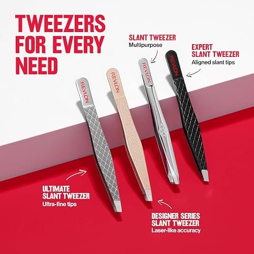 Revlon Expert Slant Tweezer, High Precision For Easy Hair Removal, Made With Stainless Steel, Stocking Stuffer for Women & Men, 1 count thumbnail 10