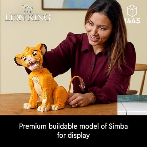 LEGO ǀ Disney Young Simba the Lion King - Collectible Animal Figure Building Set - Nostalgic Gift for Mothers - Home or Office Décor Model Kit for Adults - 43247 thumbnail 4