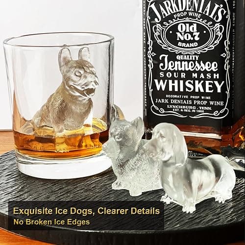 Yamteck 3D Dachshund Dog Ice Cube Silicone Molds, Fun Animal Shape Large Dachshund Dog Ice Cube Tray for Whiskey, Cocktail, Drink; Cute Novelty Gifts for Dachshund Dog Lover, Women Kids. 2 Pack thumbnail 3