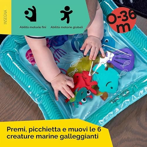 Baby Einstein, Tappetino d'acqua Sensory Splash Ocean Explorers, per giocare a pancia in giù o da seduti, 0-36 mesi thumbnail 6