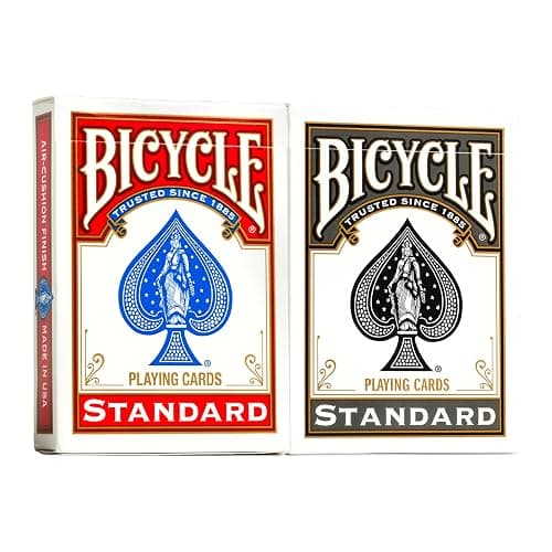 Bicycle Rider Back Playing Cards, Standard Index, Red & Black Decks of Cards, Premium Poker Cards for Blackjack, Casino Games & Family Game Night, 2 Count (Pack of 1) - Image 1