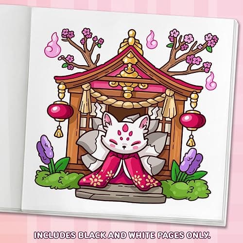 Cozy Japan: Cute Coloring Book for Adults and Teens with Charming Characters and Delightful Japanese Scenes for Relaxation thumbnail 5