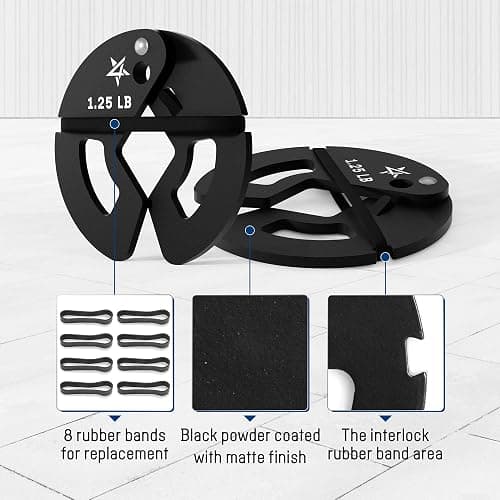 Yes4All Fractional Weight Plates Set, Available In Steel And Rubber, Set of 2/4/6 Plates in 1.25LB, 2.5LB, or 5LB Sizes, Micro Change Plates for Dumbbell and Olympic Barbell Weightlifting thumbnail 3