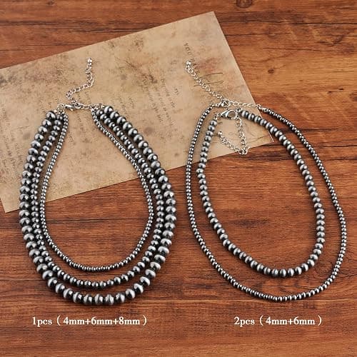 CHISOONBANNER Western Jewelry Navajo Pearl Necklace for Women Beaded Necklace Boho Vintage Choker thumbnail 5