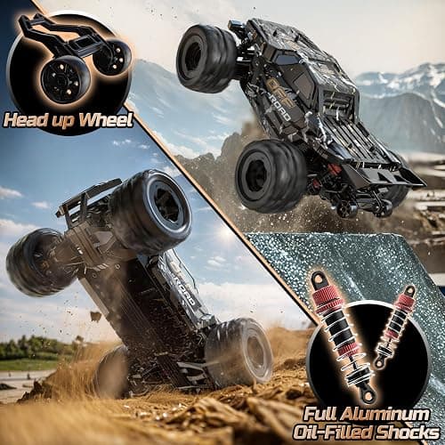 DEERC 9309E All Terrain Fast RC Cars for Adults 40KPH,4WD Electric Off-Road Remote Control Monster Truck,2.4Ghz High Speed Car,Waterproof Monster Truck with 2 Batteries for Boys & Kids thumbnail 5