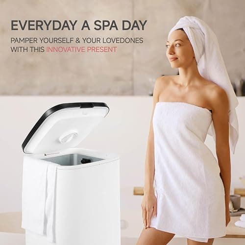 RESIMPLE Upgraded Towel Warmer for Bathroom, 23L Large Hot Towel Warmers Bucket with LED Display, 3 Heating Modes, Up to 24 Hour Delay, Luxury Towel Heater for Oversize Bathrobes Blankets - Black thumbnail 6