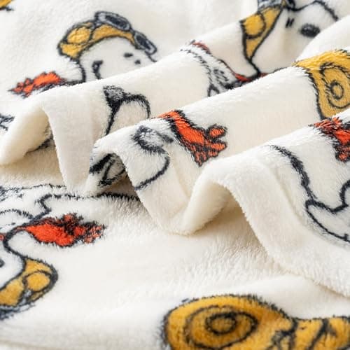Berkshire Blanket Peanuts® VelvetLoft® Cute Character Snoopy Plush Throw Blanket,The Flying Ace,Throw 55 in x 70 in (Official Peanuts® Product) thumbnail 6