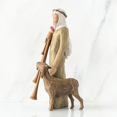 Willow Tree Zampognaro (Shepherd with Bagpipe), A Shepherd's Gift, a Joyous Melody, proclaiming The News Expand and Elevate Your Nativity Collection or Holiday Advent, Sculpted Hand-Painted Figure thumbnail 3