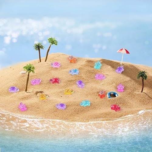 200 Pcs Mini Resin Turtle with 1 Pc Jumbo Resin Turtles, Luminous Miniature Tiny Turtles Glow in The Dark for Fairy Garden Dollhouse Micro Landscaping thumbnail 5