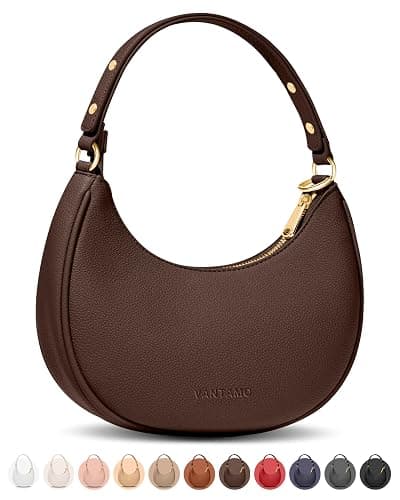 Vantamo Crescent Bags For Women with RFID Protection, Half Moon Clutch Purses for Women with Anti-Theft Clip for Extra Safety - Image 1