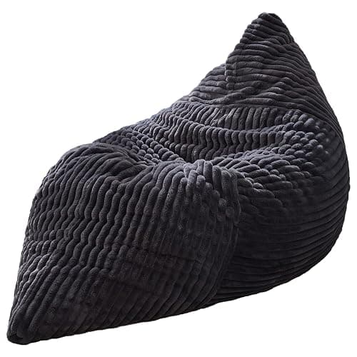 Hobestluk 3 in 1 Bean Bag Chair Giant Bean Bag Chairs Convertible Bean Bag Floor Cushion with Machine Washable Cover, Beanbag Chairs for Adult (Dark Grey) thumbnail 9