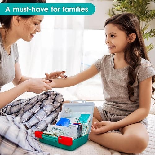 General Medi 110 Pieces Small First Aid Kit - HardCase First Aid Box - Contains Premium Medical Supplies for Travel, Home, Office, Vehicle, Camping, Workplace & Outdoor thumbnail 7