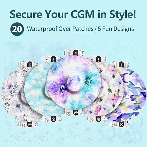 Over Patches for Dexcom G7 - Adhesive Patches for Dexcom G7 Waterproof with Easy-Peel Tab Pre-Cut,Stelo Flexible CGM Tape,Long-Lasting for 10-14 Day 20pcs,Bloomingday thumbnail 3