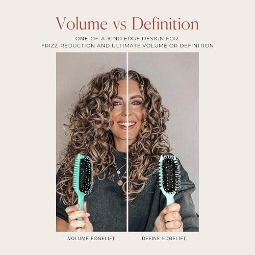 Bounce Curl Define EdgeLift Brush - Curly Hair Brush for Defining Detangling and Sectioning Wavy Curly Coily Hair - Orchid thumbnail 8