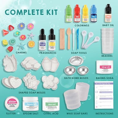 Klever Kits Bath Bomb, Soap Making Kit for Kids, 2-in-1 Spa Science Kits, DIY Make Your Own Bath Bombs & Soap, Spa Kit for Kids, Gifts Toys for Toddler Kid, Birthday Present thumbnail 5