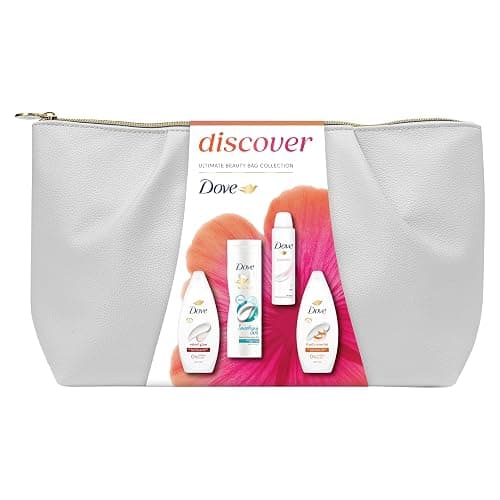 Dove Gift Set Discover Ultimate Beauty Bag Collection with two body washes, a body lotion, an anti-perspirant and a Beauty Bag perfect gifts for her 4 piece thumbnail 2