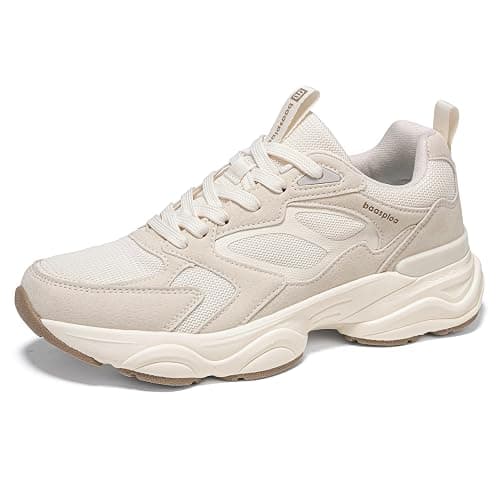 BAASPLOA Women's Fashion Sneakers Chunky Tennis Shoes for Gym Workout | Lightweight Comfortable Platform Athletic Sneakers, Retro Dad Walking Shoes, Non Slip Breathable Casual - Image 1
