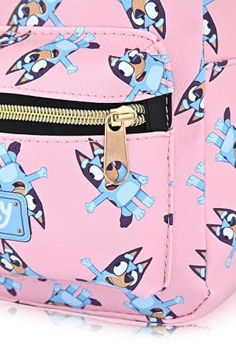 Fast Forward Bluey Backpack for Boys, Girls, Women, Men, Unisex | Cute PU Leather 10" Bluey Mini Backpack Purse Shoulder Purse | Bluey Bag and Bluey Accessories thumbnail 4
