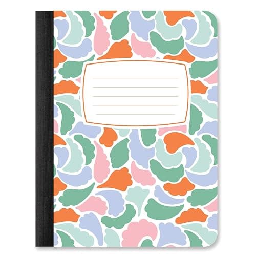Studio Oh! Composition Notebook Duo 2 Pack, 7.5" x 9.75", Back to School Supplies & Cute College Essentials, Aesthetic Notebook for School, 160 Page Lined Paper, 70 GSM Paper Wt., Rainbow Abstract - Rainbow Abstract thumbnail 2